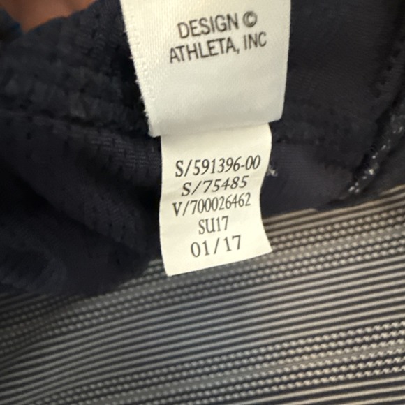 Athleta Dot Stripe Swagger Skort Navy Blue Womens Size L #591396 Classic Sporty - Picture 9 of 10